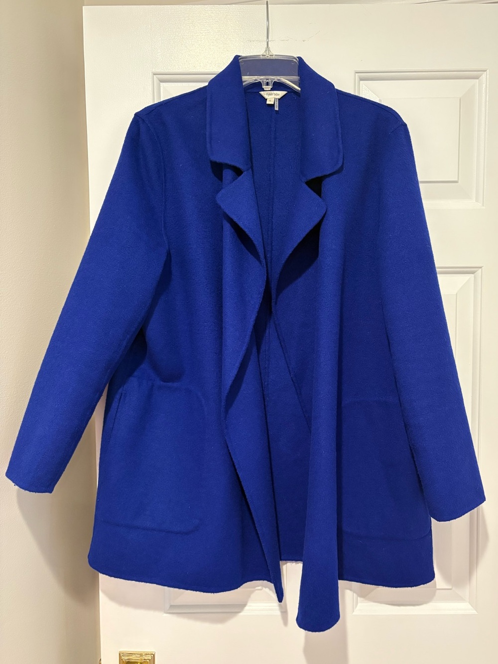 Tyler Boe Royal Blue Open-Front Trench Coat